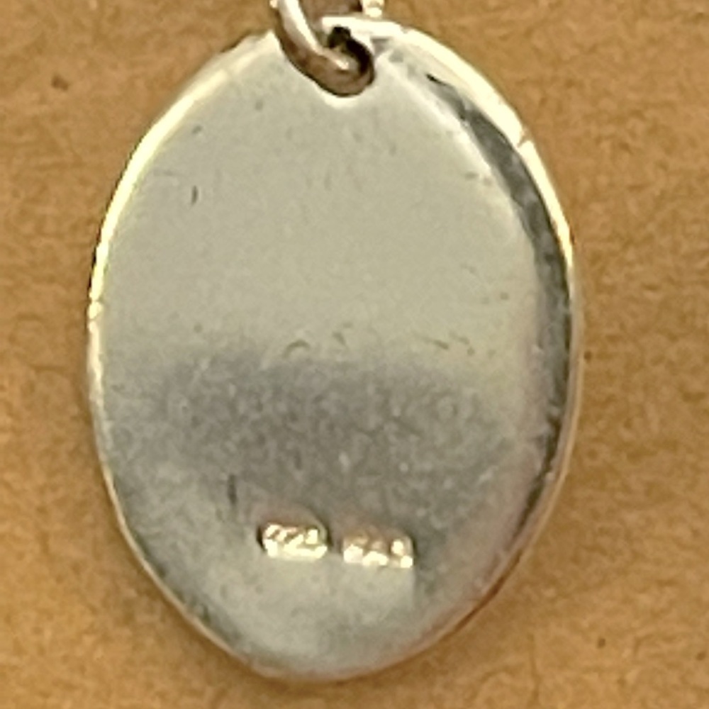 Sterling Silver HOPE Engraved Oval Disc Dangle Earrings - Picture 3 of 3